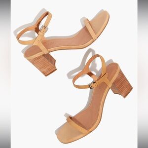 Madewell The Hollie Ankle-Strap Sandal in Nubuck Leather